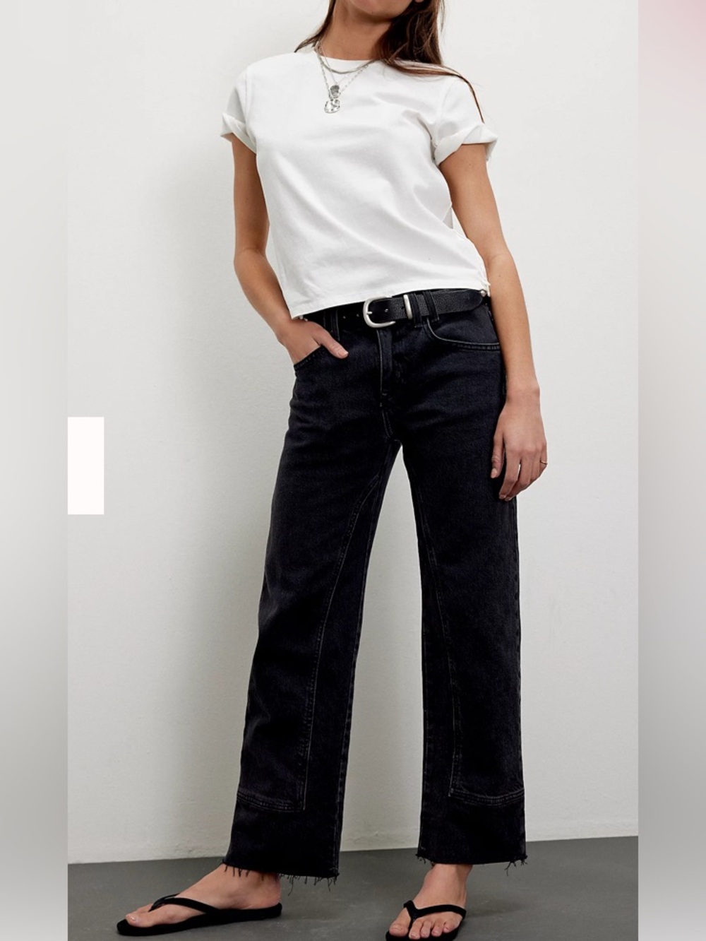 We The FREE PEOPLE Risk Taker high Rise Straight Corduroy Pants Jeans 27 X 30 Bl